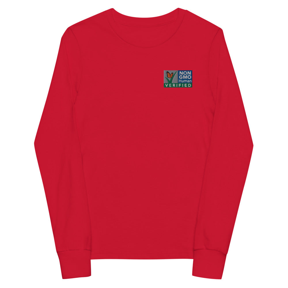 Non GMO Verified Youth long sleeve tee