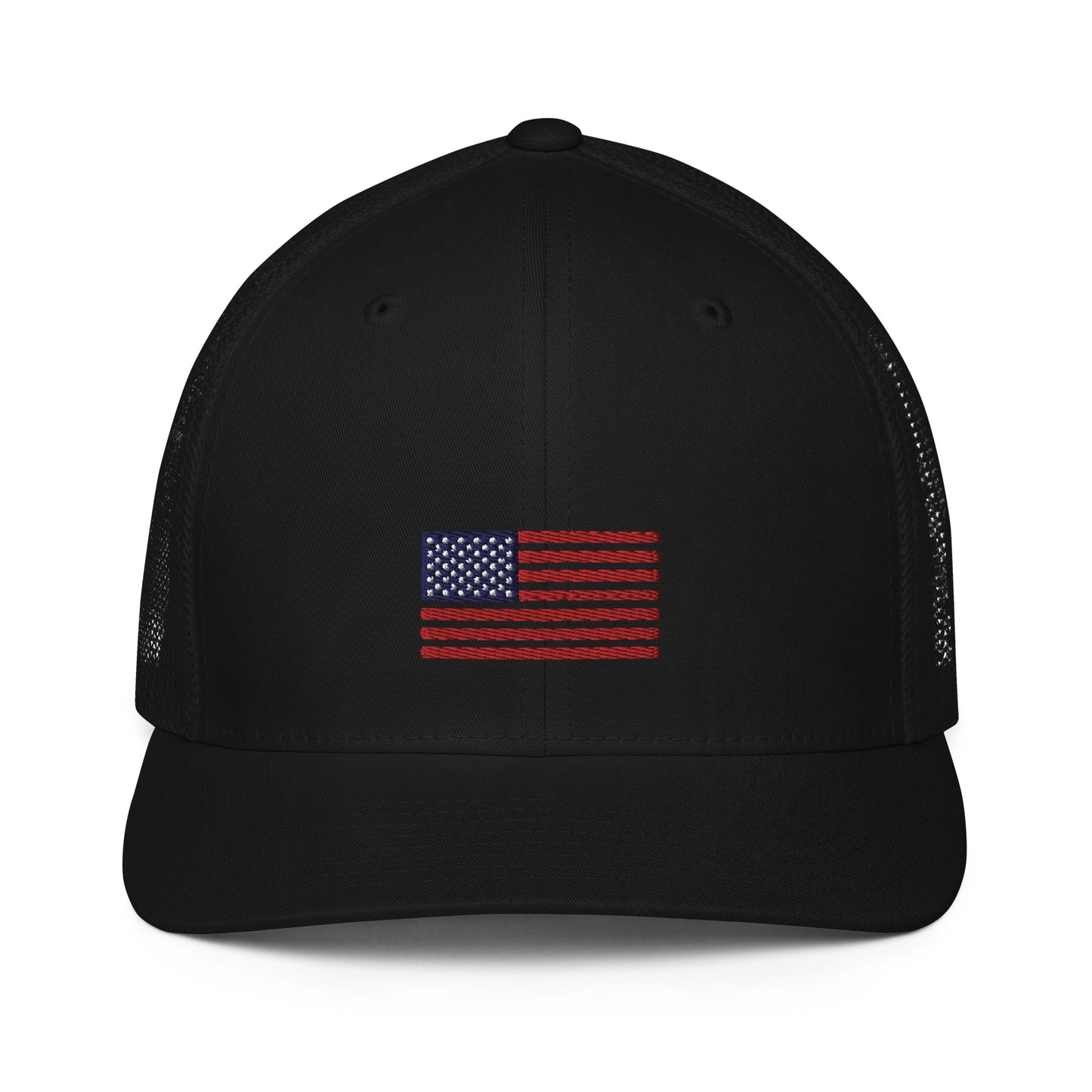 Americian Flag Closed-back trucker cap