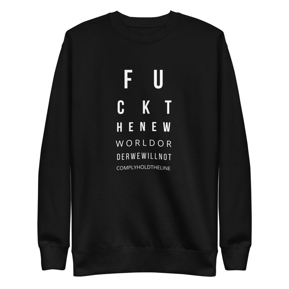 Eye Chart Unisex Fleece Pullover