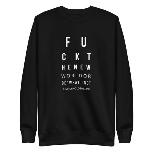 Eye Chart Unisex Fleece Pullover