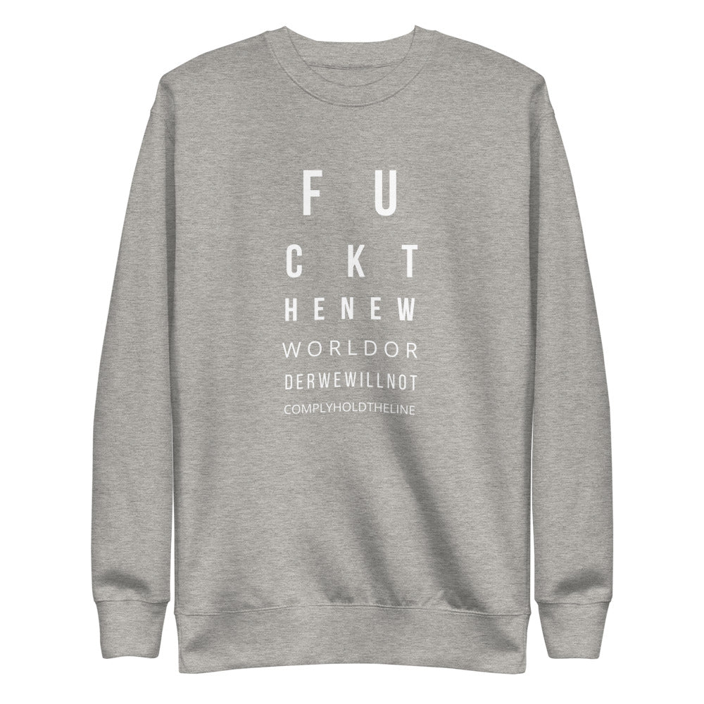 Eye Chart Unisex Fleece Pullover