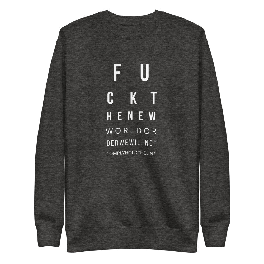 Eye Chart Unisex Fleece Pullover