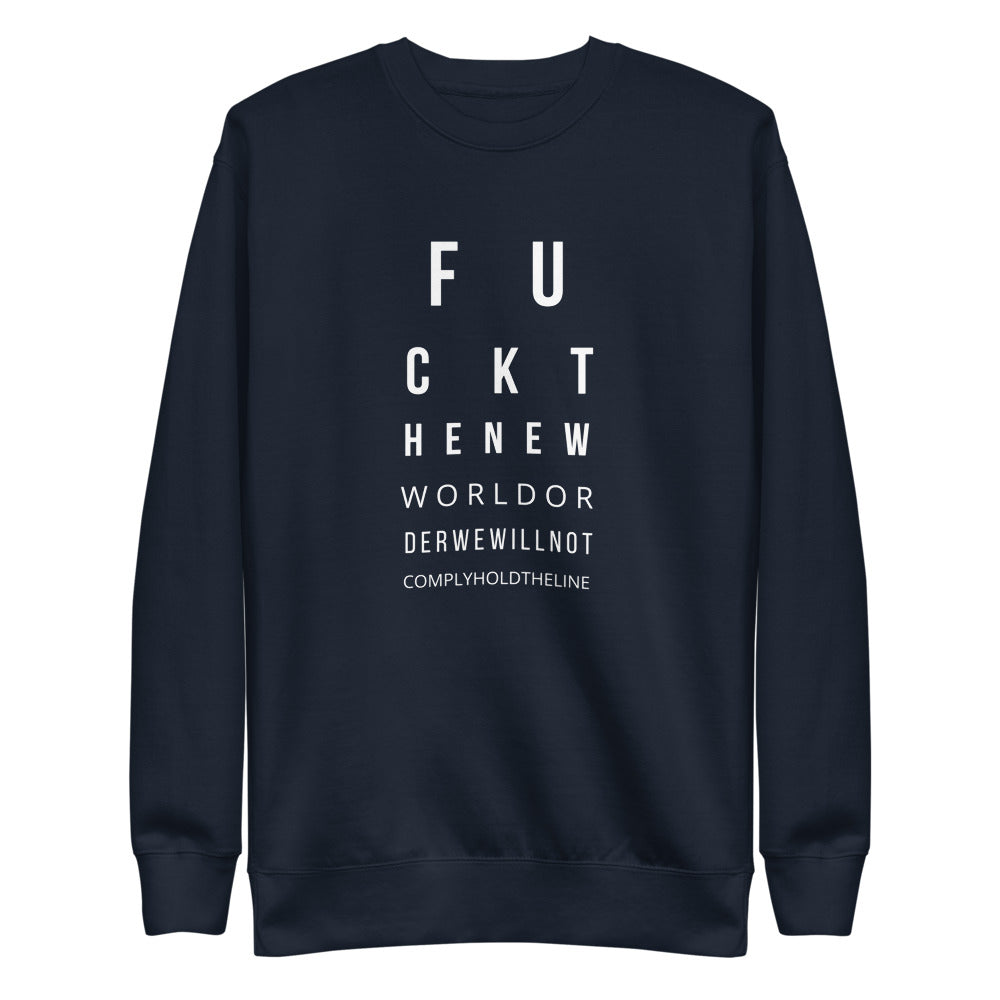 Eye Chart Unisex Fleece Pullover