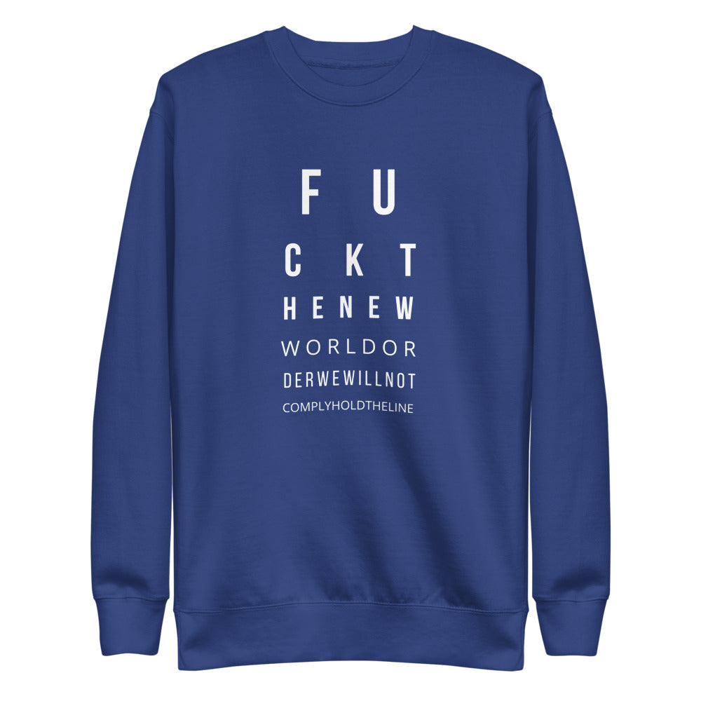 Eye Chart Unisex Fleece Pullover