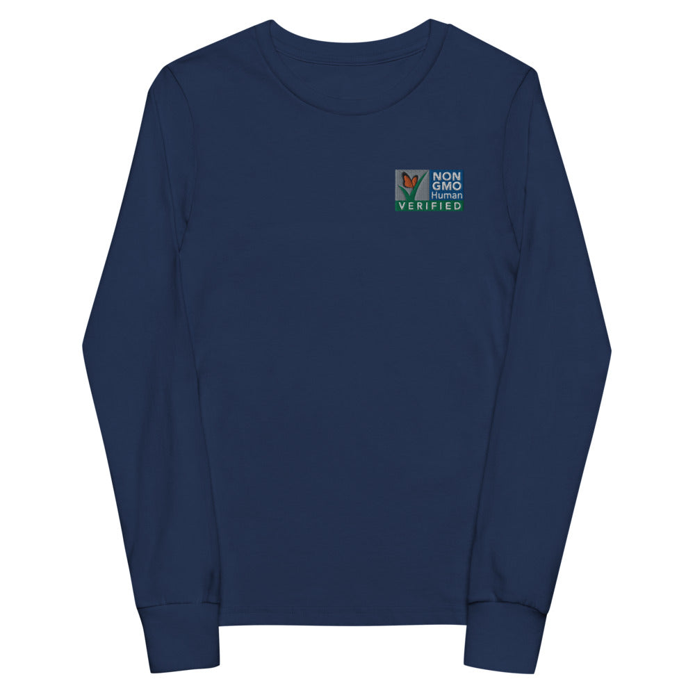 Non GMO Verified Youth long sleeve tee